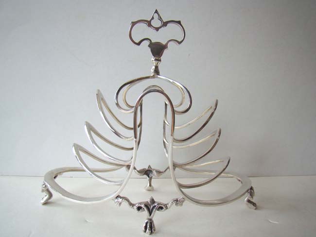 A beautiful English Victorian Silver plated Toast Rack circa 1860
